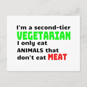Carnivore Meat Lover Funny Sarcastic Gift Postcard