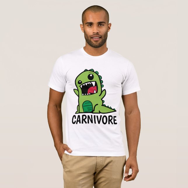 CARNIVORE T-shirts, funny DINOSAUR T-Shirt (Front Full)