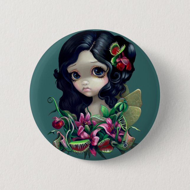 "Carnivorous Bouquet Fairy" Button (Front)