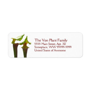 Carnivorous Pitcher Plants Return Address Label