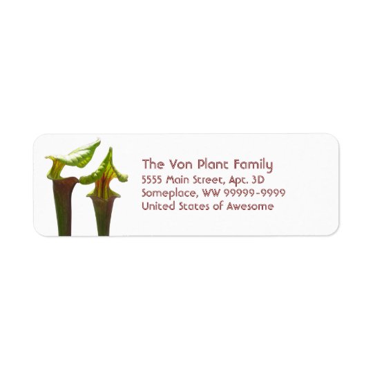Carnivorous Pitcher Plants Return Address Label