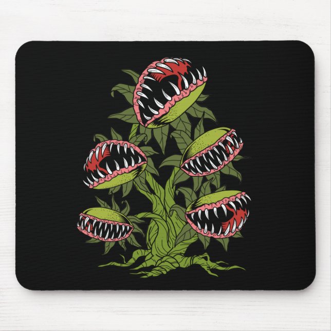 Carnivorous Plant Gifts Monster Venus Fly Trap Mouse Pad (Front)
