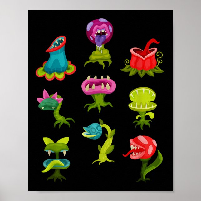 Carnivorous Plants Lover Kids Sarracenia Venus Fly Poster (Front)