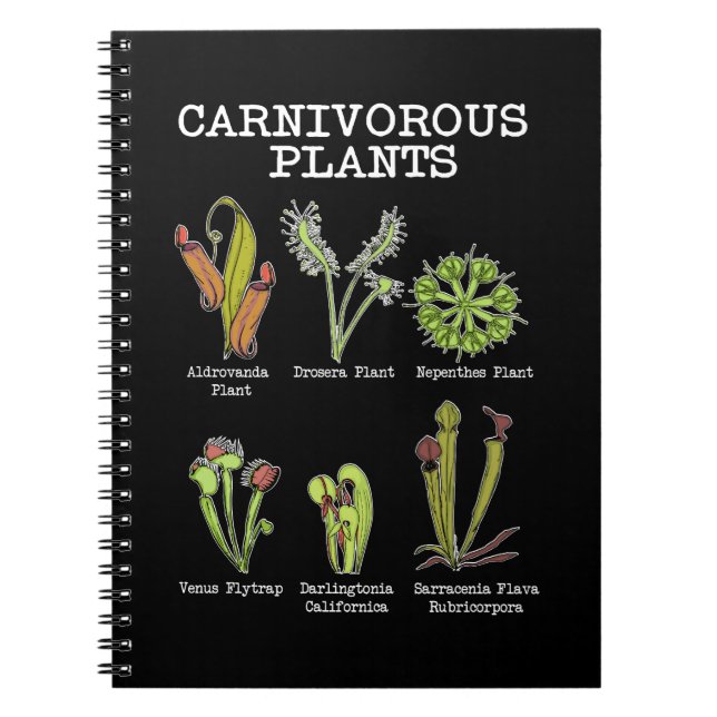 Carnivorous Plants Species Saracenia Venus Flytrap Notebook (Front)