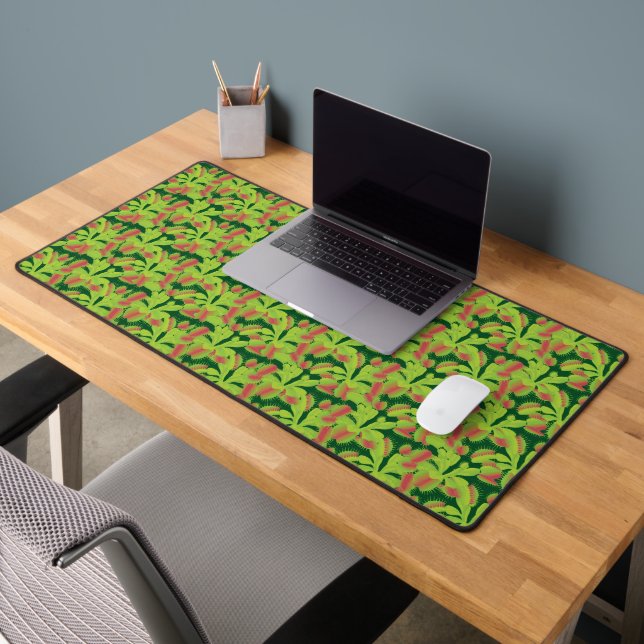 Carnivorous Venus Flytrap Pattern Desk Mat (Office 2)