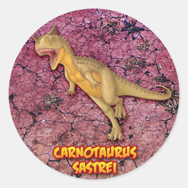 Carnotaurus Classic Round Sticker (Front)
