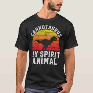 Carnotaurus My Spirit Animal - Dinosaur Retro Pale T-Shirt