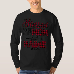 Caro Plaid Red  Blessed To Be Called Mum And Maimi T-Shirt