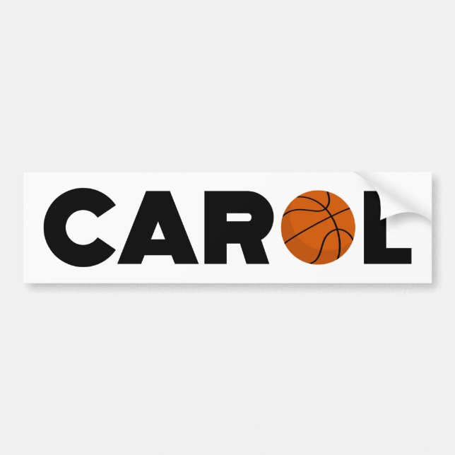 Carol Basketball Bumper Sticker (Front)