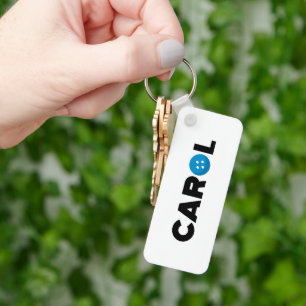 Carol button key ring