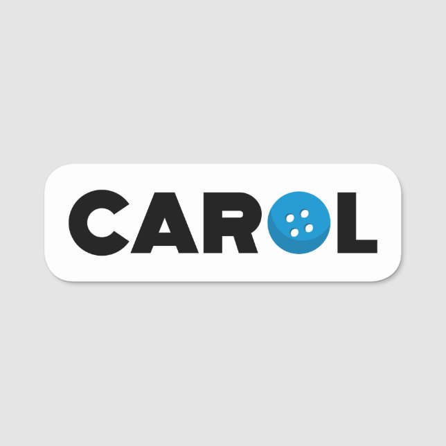 Carol button name tag (Front)