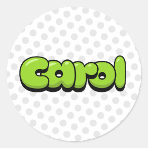 Carol Classic Round Sticker