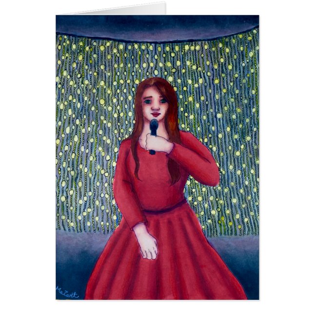 Carol Copic Drawing Christmas Card (Front)