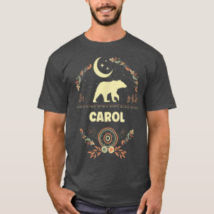 Carol Name Boho Floral Personalized Mama Bear Caro T-Shirt