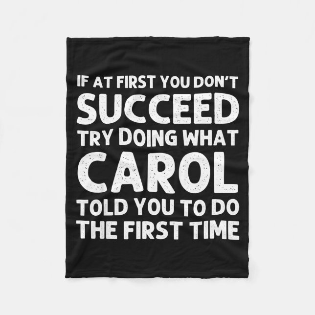 Carol Name D Birthday Funny Christmas J  Fleece Blanket (Front)