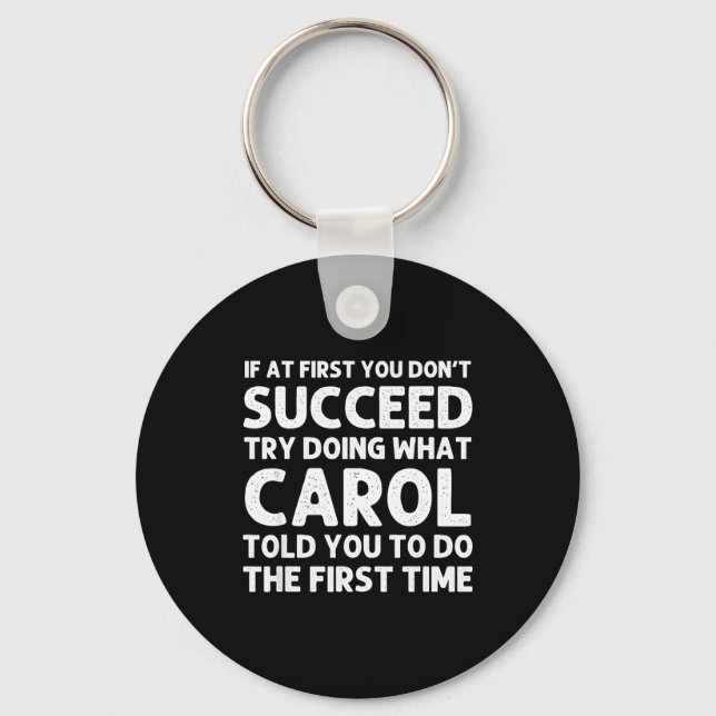 Carol Name D Birthday Funny Christmas J  Key Ring (Front)