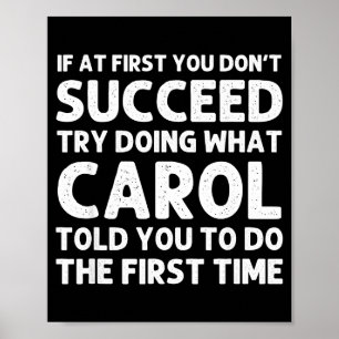 Carol Name D Birthday Funny Christmas J  Poster