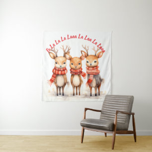 Carol Reindeers Tapestry