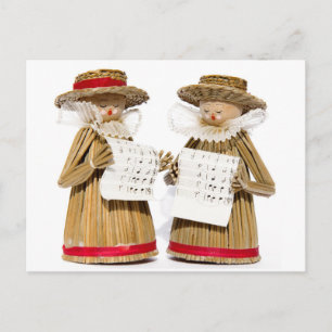 Carol Singers Decoration Postcard