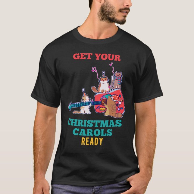 Carol singing cats guitar T-Shirt (Front)