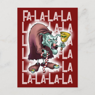 CAROL the YULETIDE TROLL - Jeff Willis Art Holiday Postcard