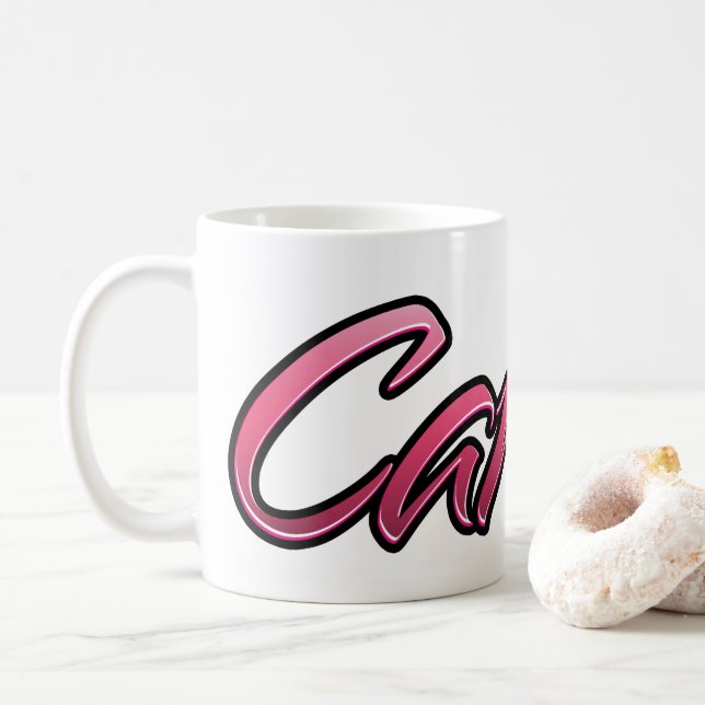 Carola faded pink cup tea cup coffee cup (With Donut)