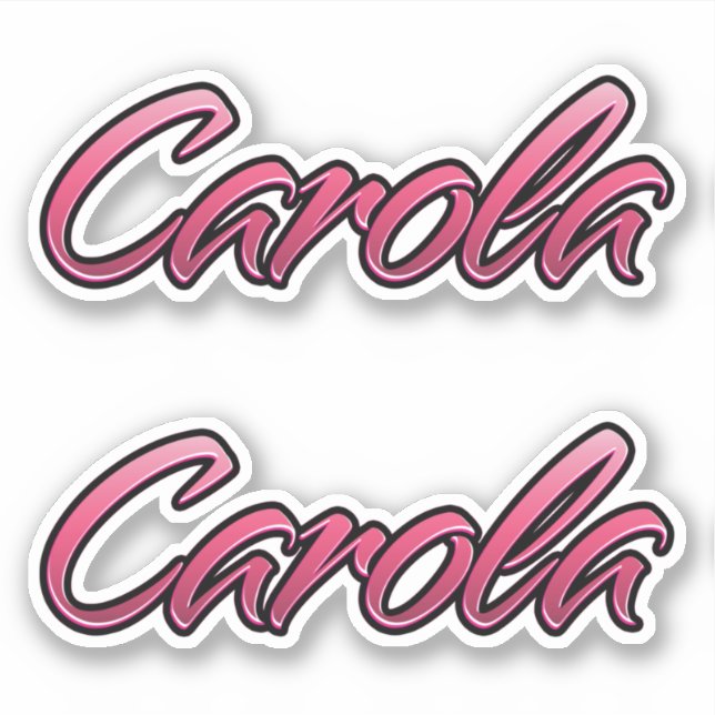 Carola faded pink sticker Sticker Sticker (Front)