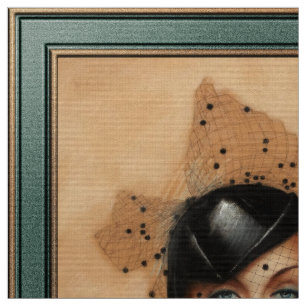 Carole Lombard Portrait by Charles Gates Sheldon Fabric