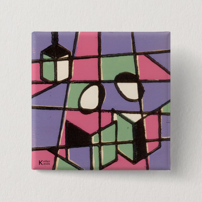 Carolers 15 Cm Square Badge (Front)