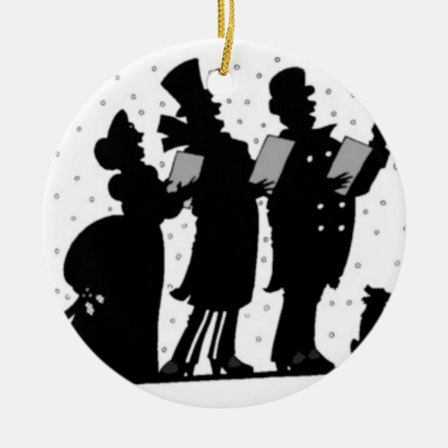 Carolers Ceramic Tree Decoration (Front)