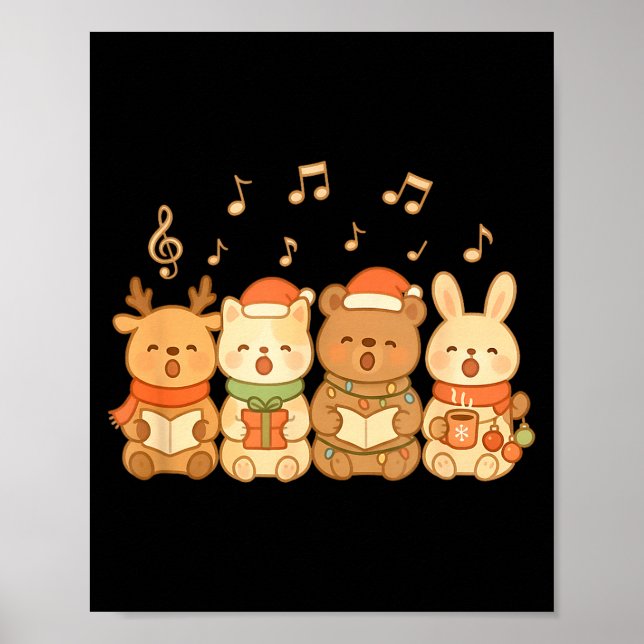 Carolers Kids Boys Girls Christmas Carolers  Poster (Front)