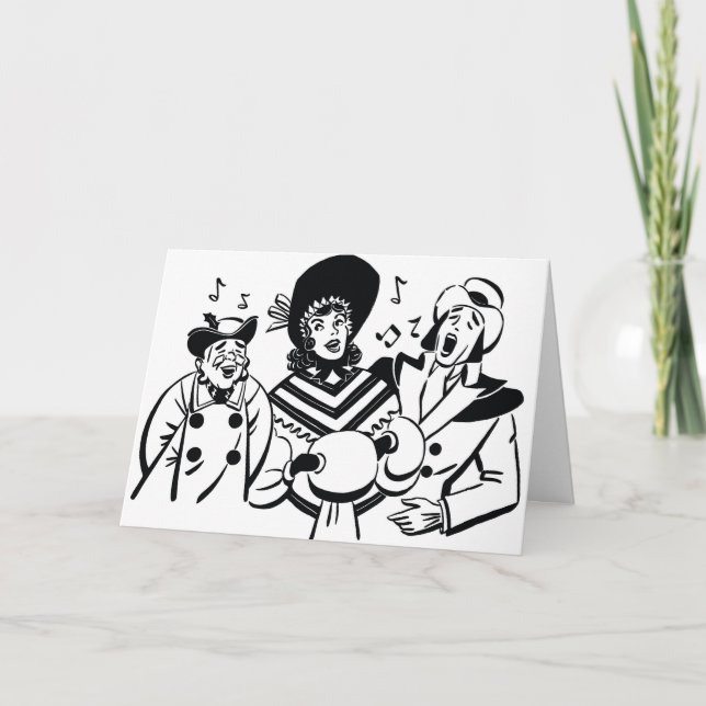 CAROLERS SENDING HOLIDAY WISHES TO "YOU" (Front)