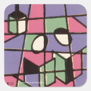 Carolers Square Sticker