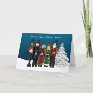 Carolers Winter Scene Holiday Card