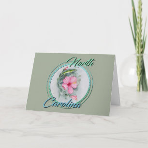 Carolina Anole & Hibiscus  Note Card