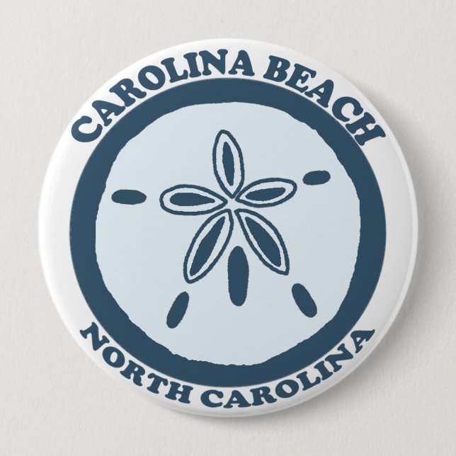 Carolina Beach. 10 Cm Round Badge (Front)
