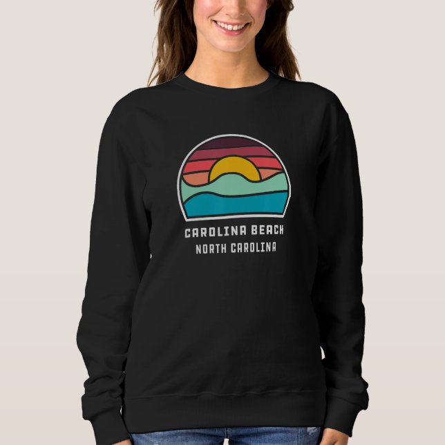 Carolina Beach North Carolina Cool Minimalist Ocea Sweatshirt (Front)