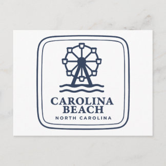 Carolina Beach North Carolina Ferris Wheel and Sea Invitation Postcard