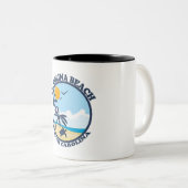 Carolina Beach. Two-Tone Coffee Mug (Front Right)