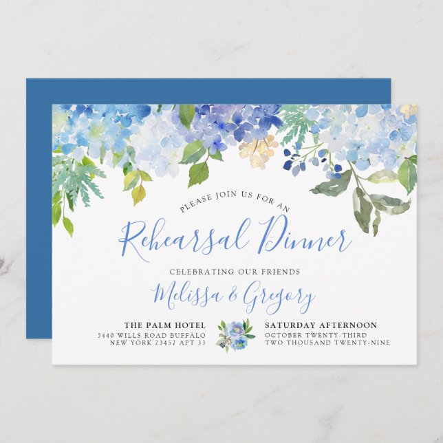 Carolina Bloom | Rehearsal Dinner Invitation (Front/Back)