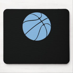 Carolina Blue Light Blue Basketball Graphic With O Mouse Pad
