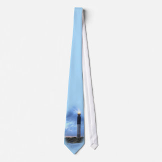 Carolina Blue Oak Island Lighthouse Tie