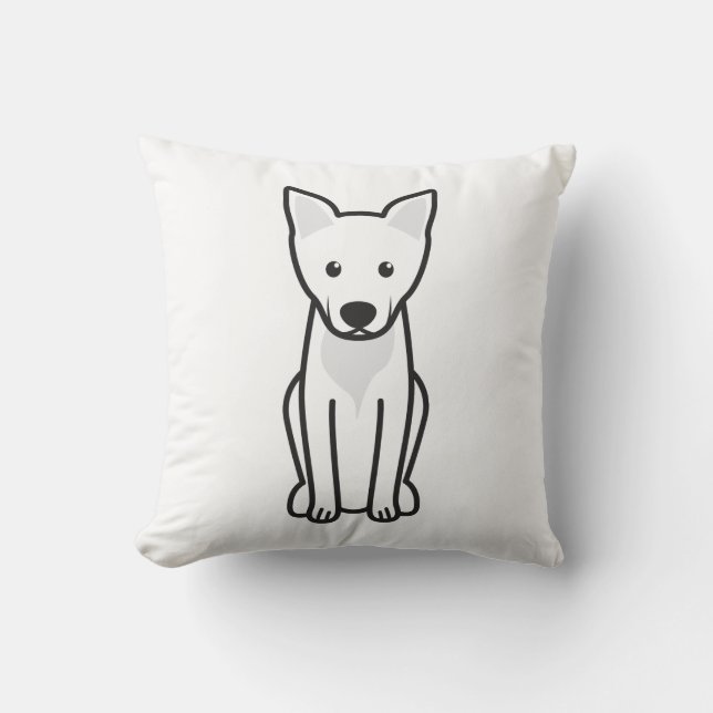 Carolina Dog Cartoon Cushion (Front)