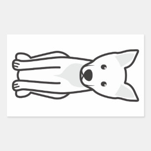 Carolina Dog Cartoon Rectangular Sticker