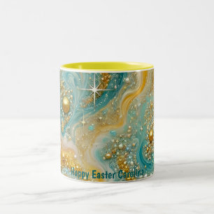 CAROLINA ~ EASTER Abstract pattern ~ Two-Tone Coffee Mug