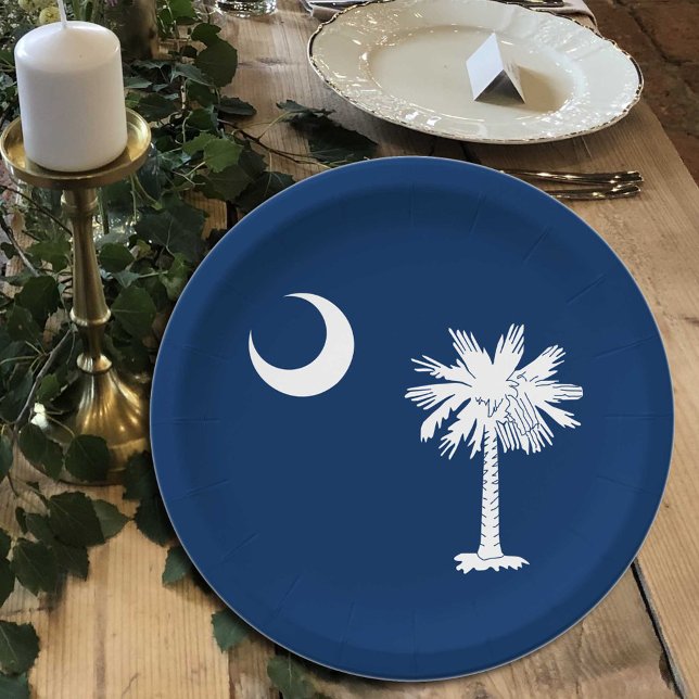 Carolina Flag plates, party, sport, South Carolina Paper Plate (Creator Uploaded)