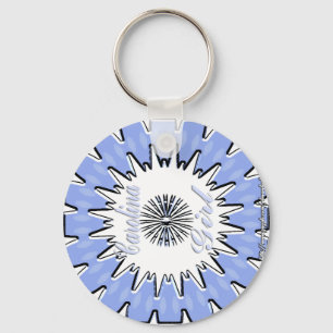 Carolina Girl Blue & White Kaleidoscope Key Ring