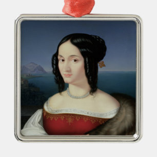 Carolina Grossi, the first Wife of the Artist Metal Ornament