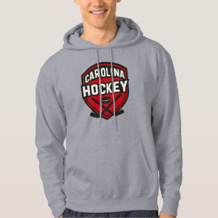 Carolina Hockey Badge – Red and Black Local Hockey Hoodie