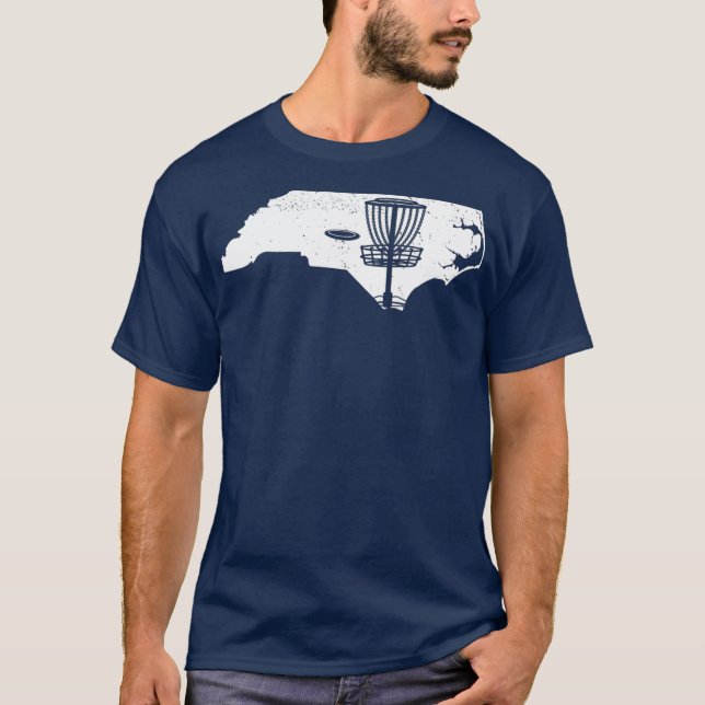 Carolina North Disc Golf Frisbees Disc Golfing T-Shirt (Front)